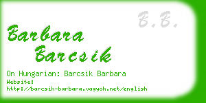 barbara barcsik business card